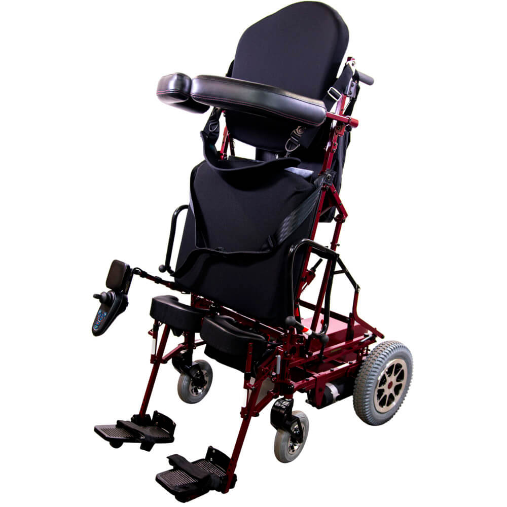 half power standing wheelchair in standing position
